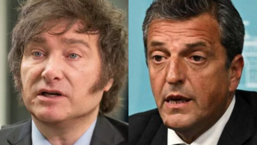 Javier Milei e Sergio Massa
